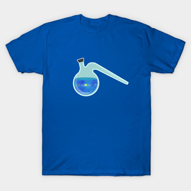 The Solar System in a Retort Flask T-Shirt by AlphaCubix